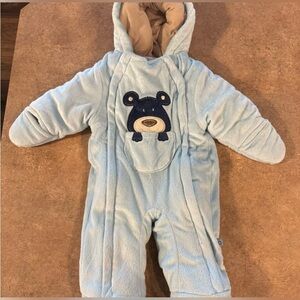 Wippette Kids - Light Blue Baby Snowsuit, Size 3/6M